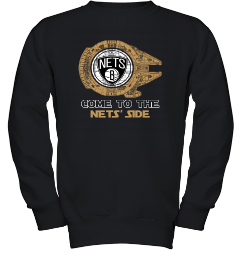 NBA Come To The Brooklyn Nets Side Star Wars Basketball Sports Youth Sweatshirt