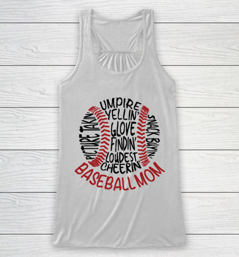 Mother's Day Funny Gift Ideas Apparel  Baseball Mom 2 T Shirt Racerback Tank