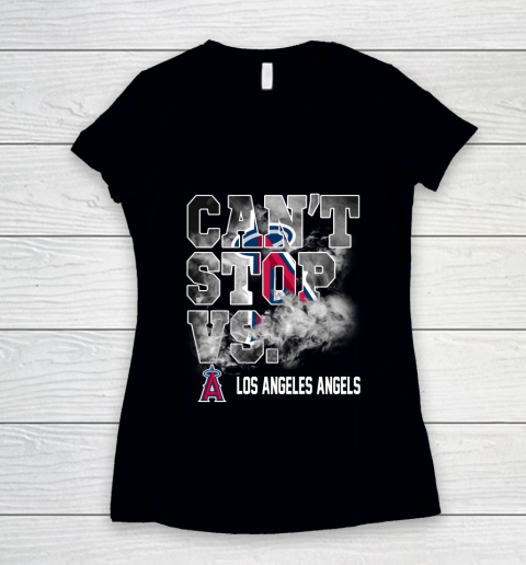 MLB Los Angeles Angels Baseball Can't Stop Vs Los Angeles Angels Women's V-Neck T-Shirt