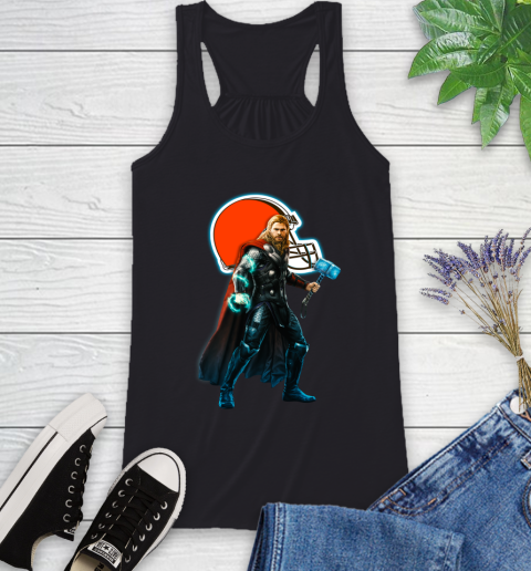 NFL Thor Avengers Endgame Football Cleveland Browns Racerback Tank 2