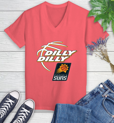 NBA Phoenix Suns Dilly Dilly Basketball Sports Women's V-Neck T-Shirt 6