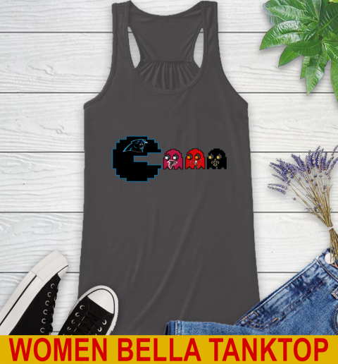 Carolina Panthers NFL Football Pac Man Champion Racerback Tank 12