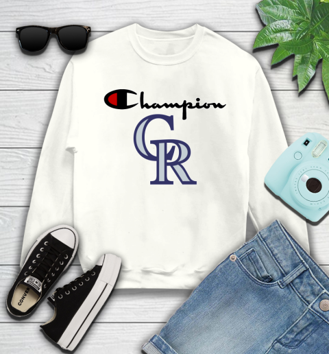MLB Baseball Colorado Rockies Champion Shirt Youth Sweatshirt