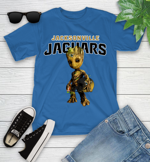 Jacksonville Jaguars NFL Football Groot Marvel Guardians Of The Galaxy Youth T-Shirt 9