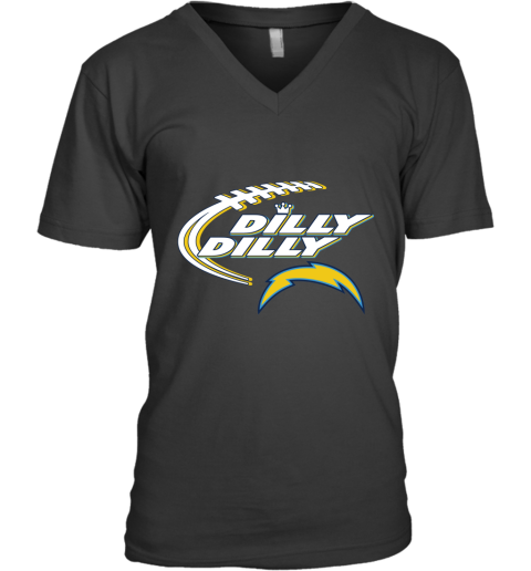 NFL Los Angeles Chargers Dilly Dilly Football Sports E3Dv5QwwsuT v neck unisex 8 95 151514 front black