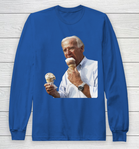 Joe Biden Eating Ice Cream Long Sleeve T-Shirt 6