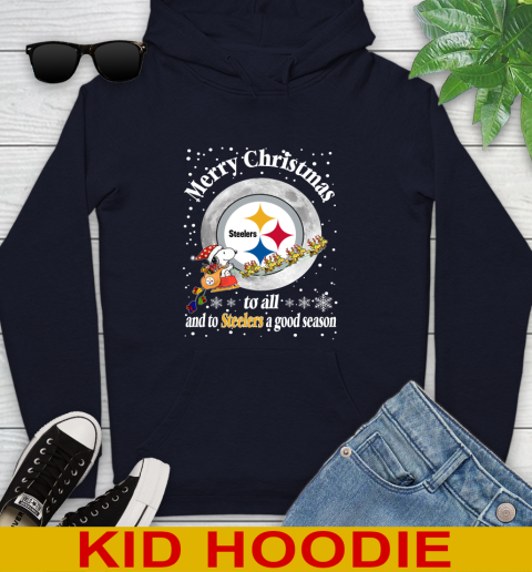 Pittsburgh Steelers Merry Christmas To All And To Steelers A Good Season NFL Football Sports Youth Hoodie 3