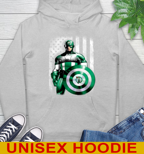 Boston Celtics NBA Basketball Captain America Marvel Avengers American Flag Shirt Hoodie 6