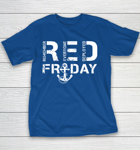 On Fridays We Wear Red Friday Military Navy Soldiers Youth T-Shirt 6