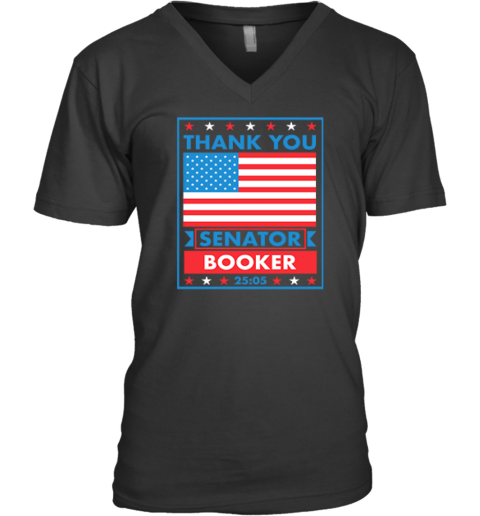 Thank You Senator Cory Booker 25 Hours And 5 Minutes Premium V-Neck T-Shirt