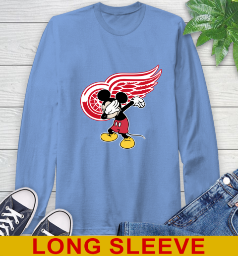 Detroit Red Wings NHL Hockey Dabbing Mickey Disney Sports Long Sleeve T-Shirt 11