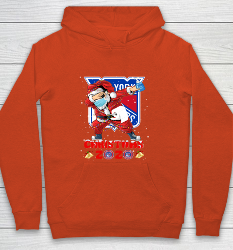 New York Rangers Funny Santa Claus Dabbing Christmas 2020 NHL Youth Hoodie 3