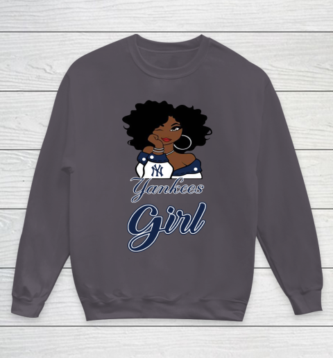 New York Yankeess Girl MLB Youth Sweatshirt 6