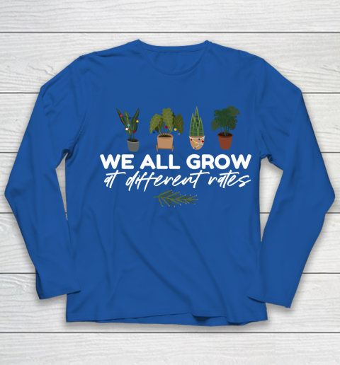 We All Grow At Different Rates, Special Education Teacher Autism Awareness Youth Long Sleeve 7
