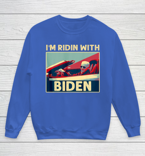 I'm Riding With Joe Biden Youth Sweatshirt 6