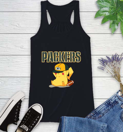NFL Pikachu Football Sports Green Bay Packers Racerback Tank 10