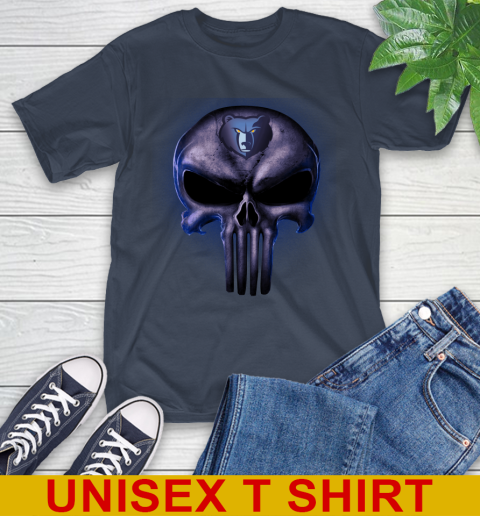 Memphis Grizzlies NBA Basketball Punisher Skull Sports T-Shirt 3