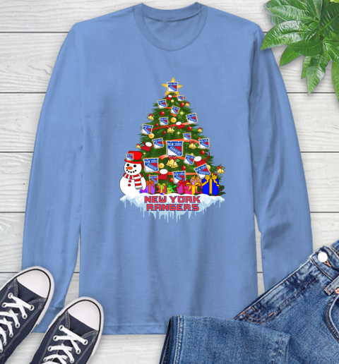 New York Rangers Merry Christmas NHL Hockey Sports Long Sleeve T-Shirt 11