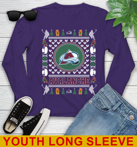 Colorado Avalanche Merry Christmas NHL Hockey Loyal Fan Youth Long Sleeve 4