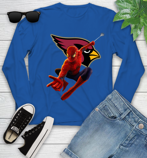 NFL Spider Man Avengers Endgame Football Arizona Cardinals Youth Long Sleeve 9