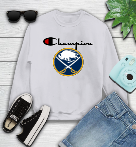 NHL Hockey Buffalo Sabres Champion Shirt Youth Sweatshirt 2