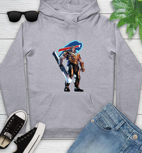 NFL Thanos Gauntlet Avengers Endgame Football Buffalo Bills Youth Hoodie 6