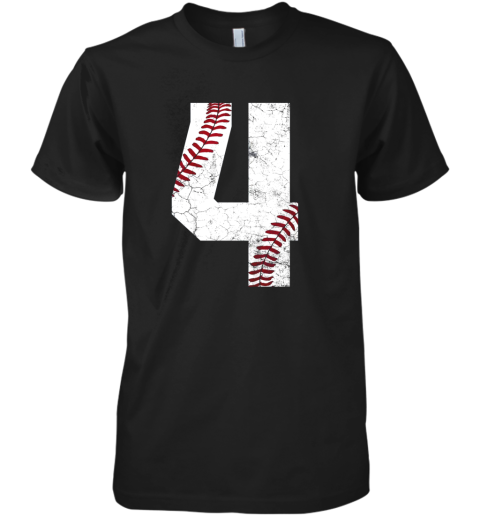 Kids 4th Birthday Shirt Baseball Boys Kids Four 4 Fourth Gift Premium Men's T-Shirt