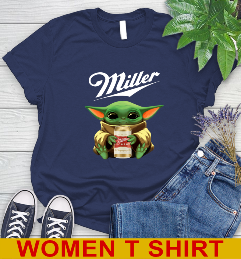 Star Wars Baby Yoda Hugs Miller High Life Beer Shirt 100