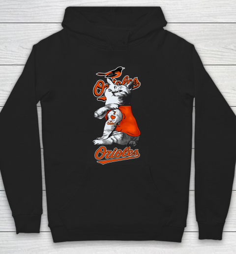 MLB Baseball My Cat Loves Baltimore Orioles Hoodie