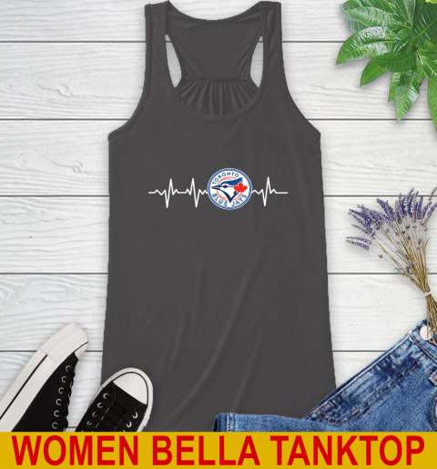 Toronto Blue Jays MLB Baseball Heart Beat Shirt Racerback Tank 10