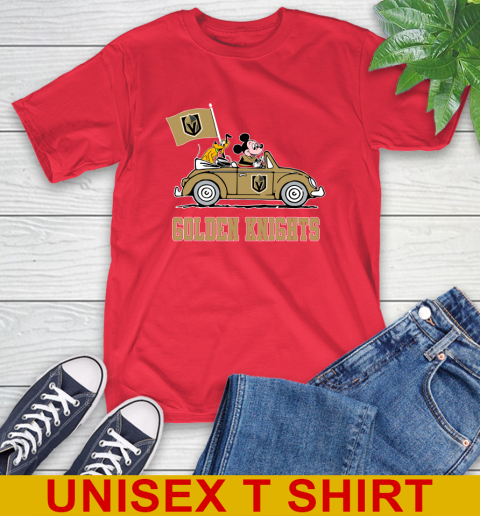 NHL Hockey Vegas Golden Knights Pluto Mickey Driving Disney Shirt T-Shirt 10