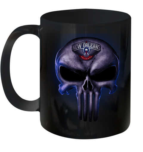 New Orleans Pelicans NBA Basketball Punisher Skull Sports Ceramic Mug 11oz