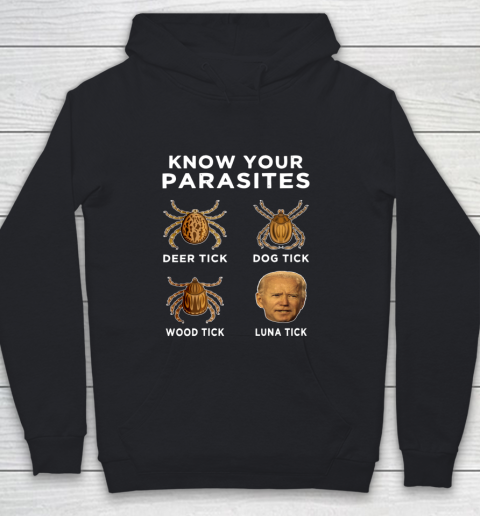 Know Your Parasites Funny Anti Joe Biden Youth Hoodie