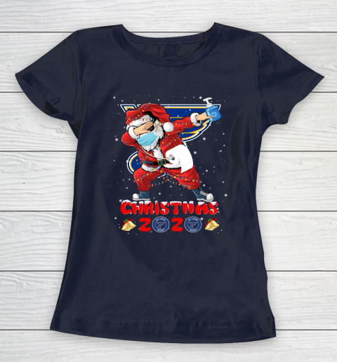 St.Louis Blues Funny Santa Claus Dabbing Christmas 2020 NHL Women's T-Shirt 2