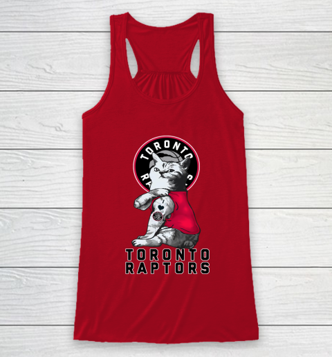 NBA Basketball My Cat Loves Toronto Raptors Racerback Tank 4