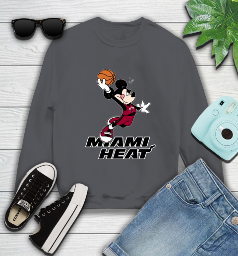 NBA Basketball Miami Heat Cheerful Mickey Mouse Shirt Sweatshirt 6
