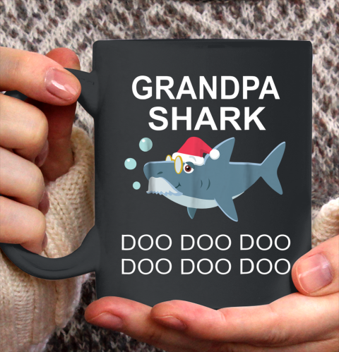 Grandpa Shark Christmas Ceramic Mug 11oz