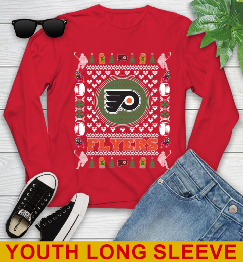 Philadelphia Flyers Merry Christmas NHL Hockey Loyal Fan Youth Long Sleeve 11