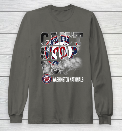 MLB Washington Nationals Baseball Can't Stop Vs Nationals Long Sleeve T-Shirt 5