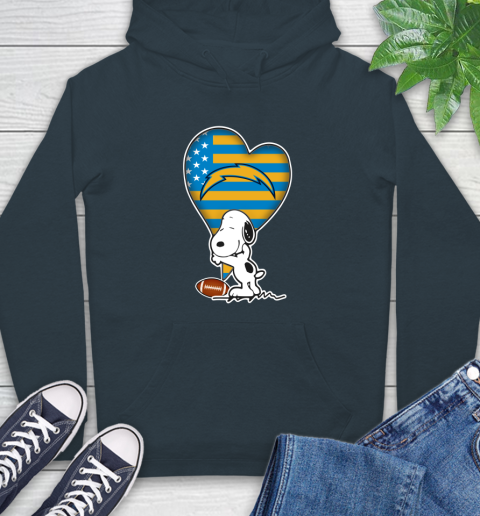 San Diego Chargers NFL Football The Peanuts Movie Adorable Snoopy Hoodie 7