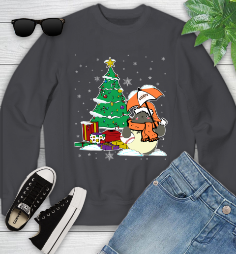 San Francisco Giants MLB Baseball Cute Tonari No Totoro Christmas Sports Youth Sweatshirt 5