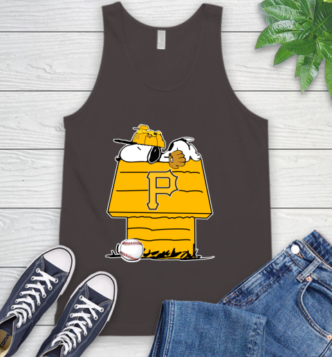 MLB Pittsburgh Pirates Snoopy Woodstock The Peanuts Movie Baseball T Shirt Tank Top 7