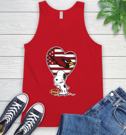 Arizona Cardinals NFL Football The Peanuts Movie Adorable Snoopy Tank Top 6