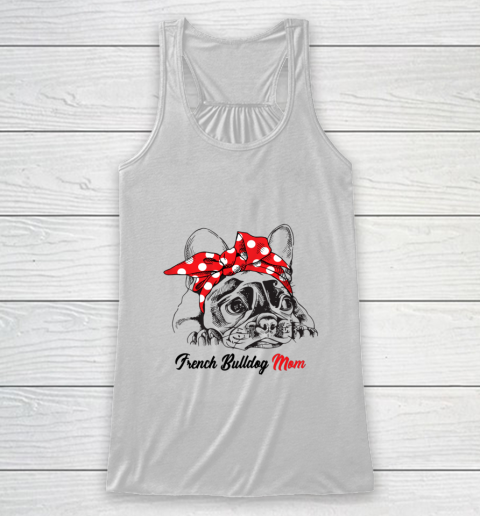 Dog Mom Shirt French Bulldog Mom Red Bandana Women T shirt Gift Dog Lover Racerback Tank
