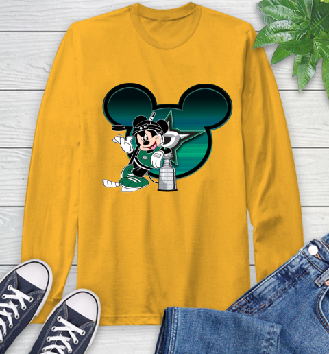 NHL Dallas Stars Stanley Cup Mickey Mouse Disney Hockey T Shirt Long Sleeve T-Shirt 3