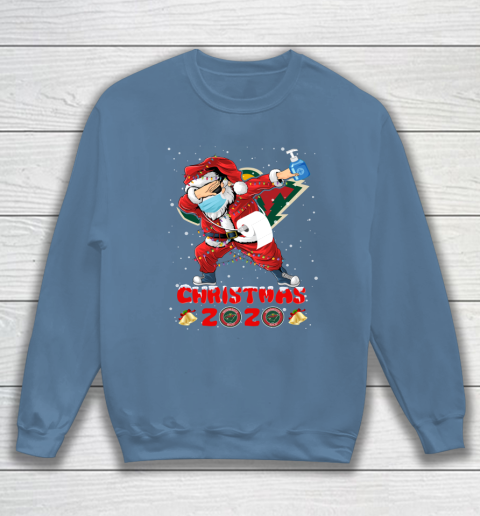 Minnesota Wild Funny Santa Claus Dabbing Christmas 2020 NHL Sweatshirt 6