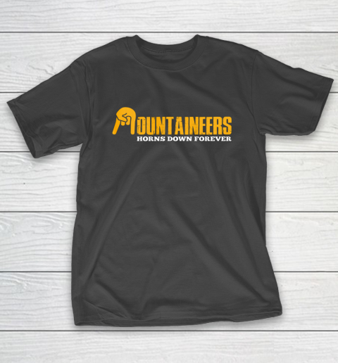 Horns Down West Virginia Mountaineers Texas T-Shirt