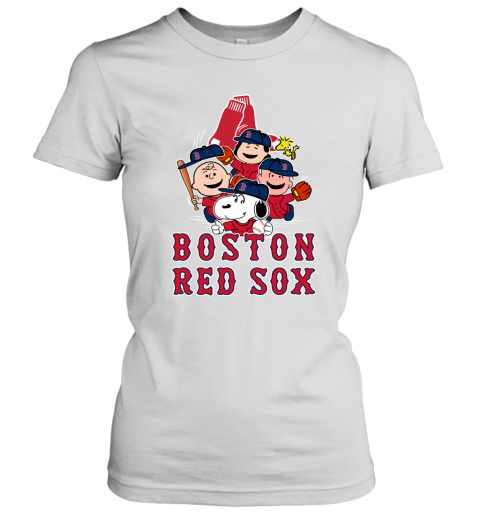 MLB Boston Red Sox Snoopy Woodstock The Peanuts Movie Baseball T Shirt Youth  T-Shirt