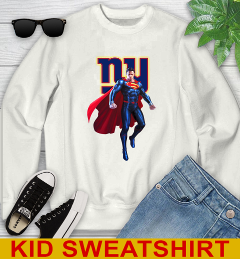 NFL Superman DC Sports Football New York Giants Youth Sweatshirt