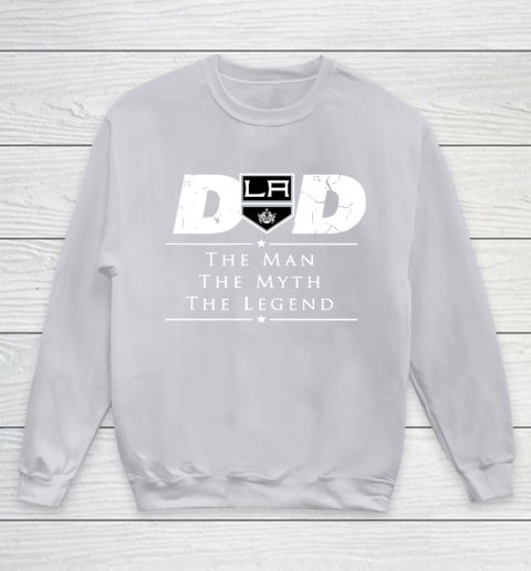 Los Angeles Kings NHL Ice Hockey Dad The Man The Myth The Legend Youth Sweatshirt 3